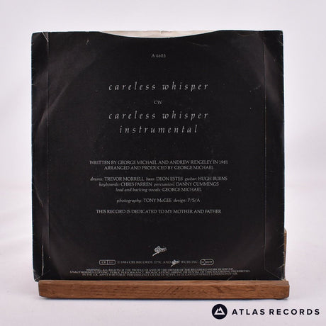 George Michael - Careless Whisper - 7" Vinyl Record - VG+/VG+