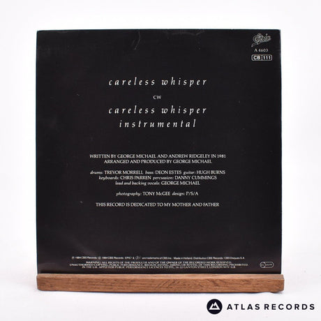 George Michael - Careless Whisper - 7" Vinyl Record - EX/EX
