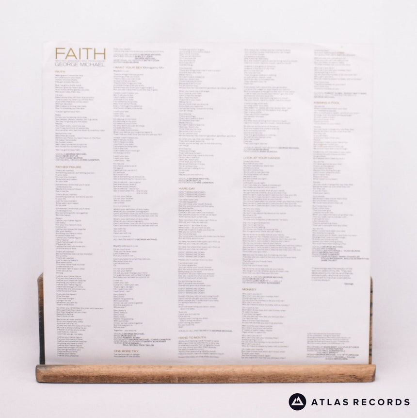 George Michael - Faith - Lyric Sheet LP Vinyl Record - EX/VG+