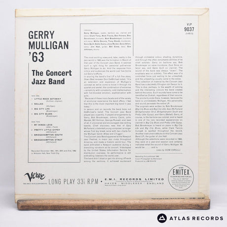 Gerry Mulligan & The Concert Jazz Band - Gerry Mulligan '63 - LP Vinyl Record