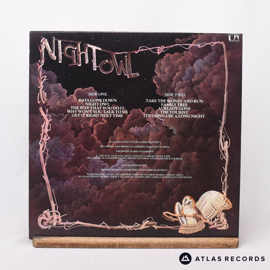 Gerry Rafferty - Night Owl - Bilbo LP Vinyl Record - EX/EX