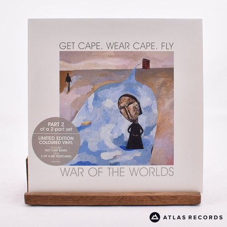 Get Cape. Wear Cape. Fly - War Of The Worlds - Blue White 7" Vinyl Record - NM/NM