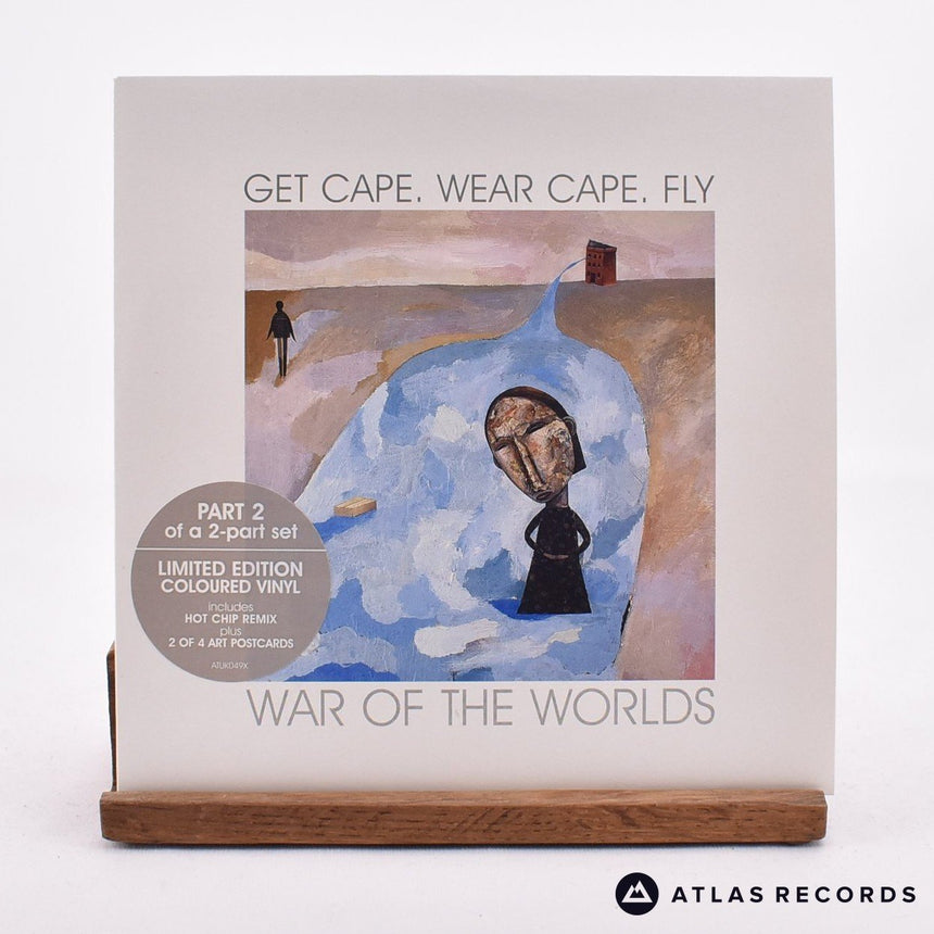 Get Cape. Wear Cape. Fly - War Of The Worlds - Blue White 7" Vinyl Record - NM/NM