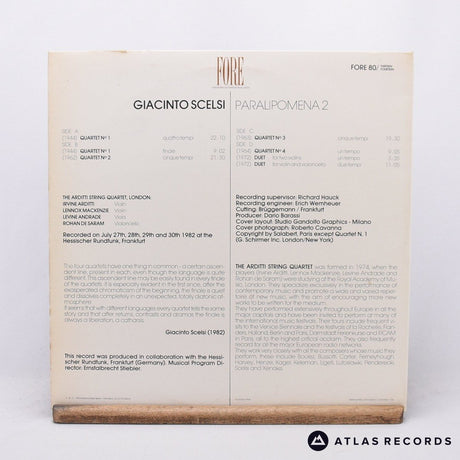 Giacinto Scelsi - Paralipomena 2 - Quartets And Duos - 2 x LP Vinyl Record