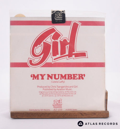 Girl - My Number - Clear 7" Vinyl Record - VG+/VG+