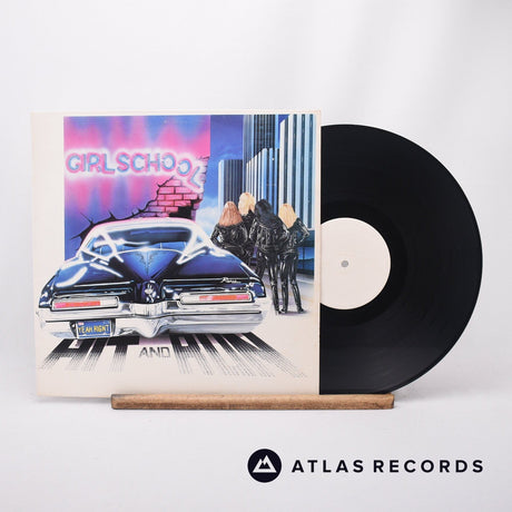 Girlschool Hit And Run LP Vinyl Record - Front Cover & Record
