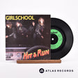Girlschool Hit & Run 7" Vinyl Record - Front Cover & Record