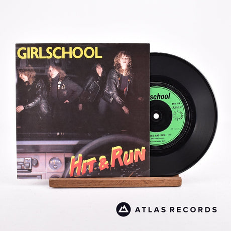 Girlschool Hit & Run 7" Vinyl Record - Front Cover & Record