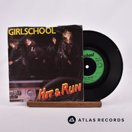 Girlschool Hit & Run 7" Vinyl Record - Front Cover & Record