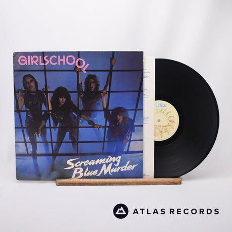 Girlschool Screaming Blue Murder LP Vinyl Record - Front Cover & Record