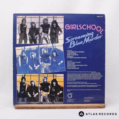 Girlschool - Screaming Blue Murder - Lyric Sheet LP Vinyl Record - VG+/EX