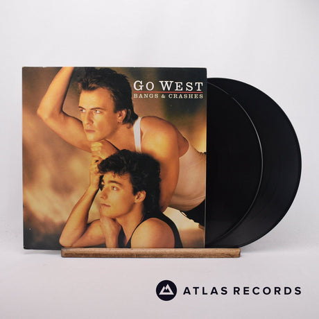 Go West Bangs & Crashes 2 x LP Vinyl Record - Front Cover & Record