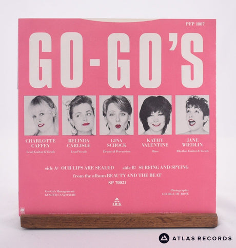 Go-Go's - Our Lips Are Sealed - Pink 7" Vinyl Record - EX/VG+