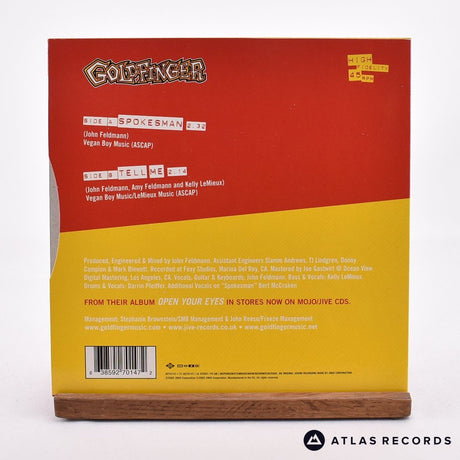 Goldfinger - Spokesman - Clear 7" Vinyl Record - NM/NM