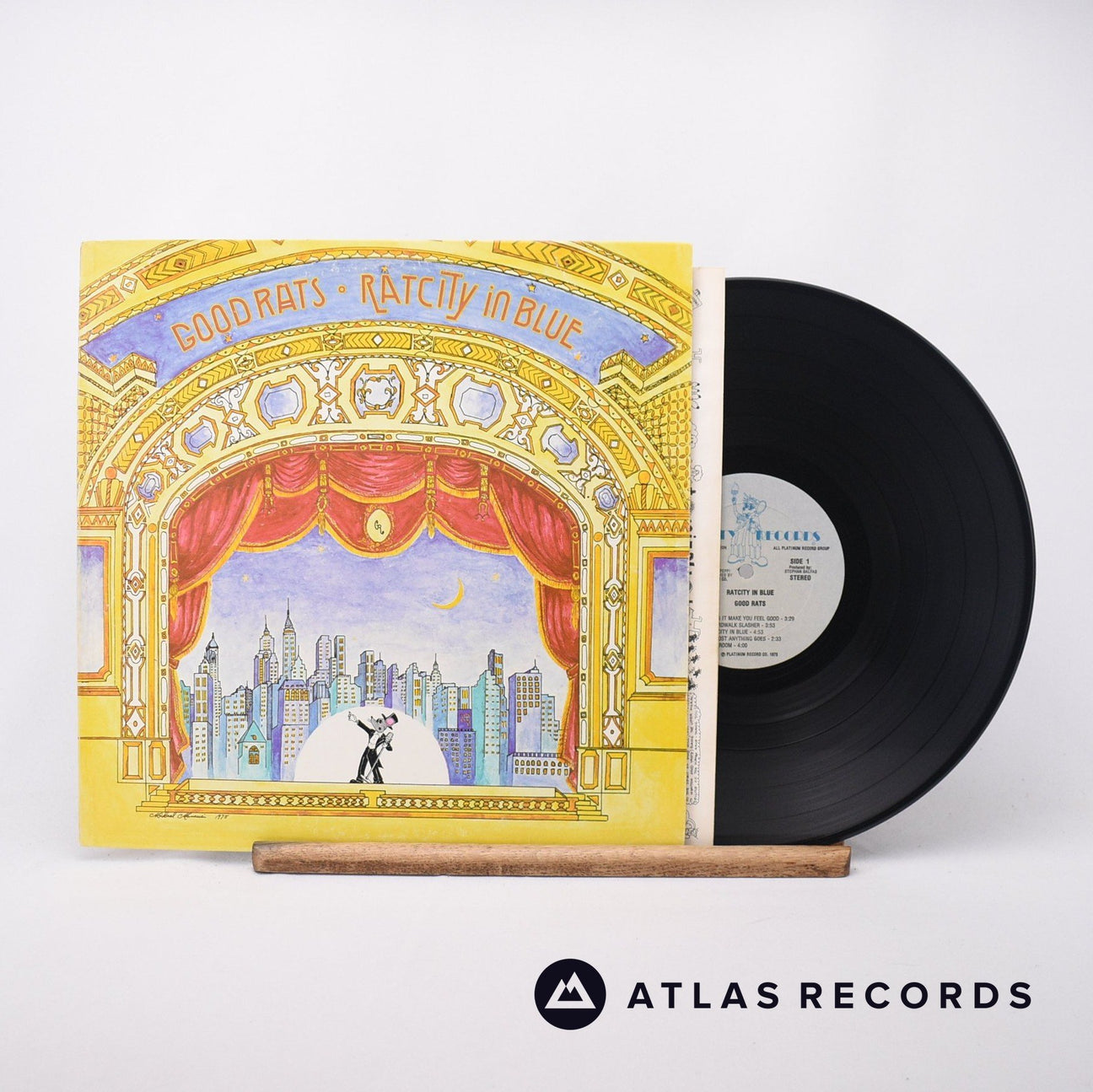 Good Rats Ratcity In Blue LP Vinyl Record - Front Cover & Record