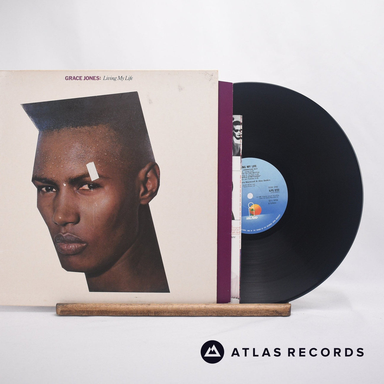 Grace Jones Living My Life LP Vinyl Record - Front Cover & Record