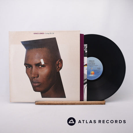Grace Jones Living My Life LP Vinyl Record - Front Cover & Record