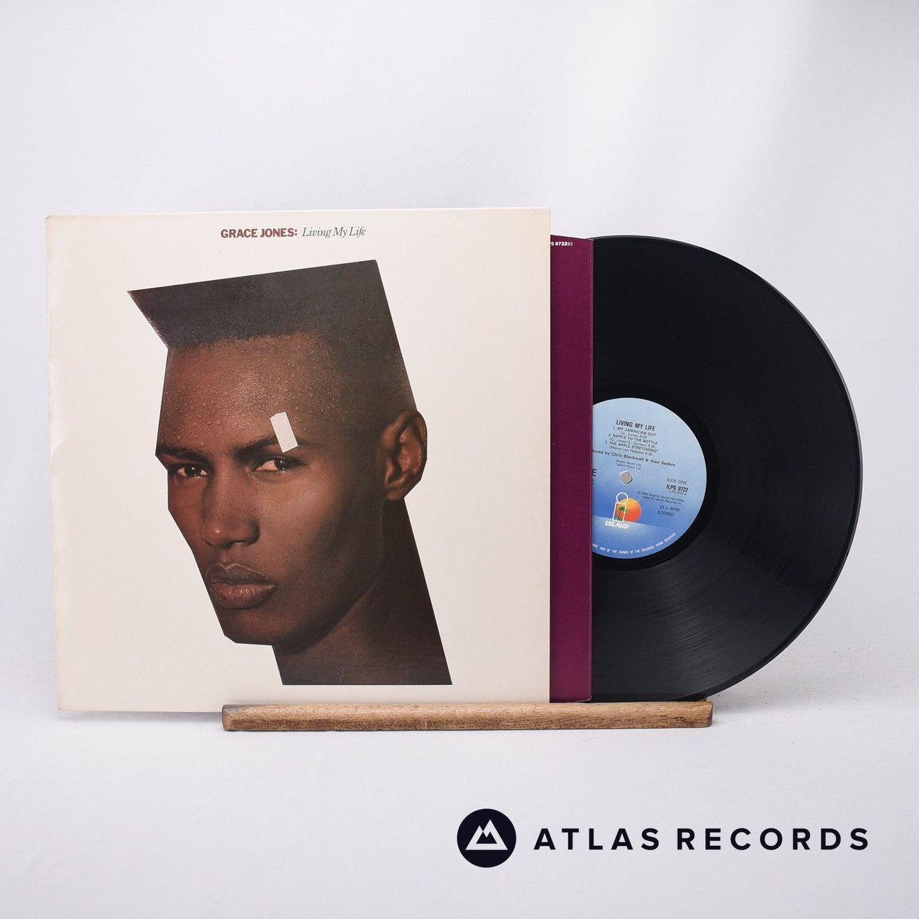 Grace Jones Living My Life LP Vinyl Record - Front Cover & Record
