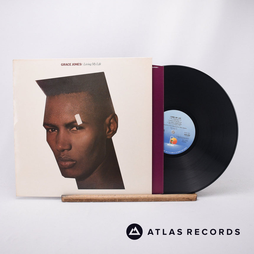 Grace Jones Living My Life LP Vinyl Record - Front Cover & Record