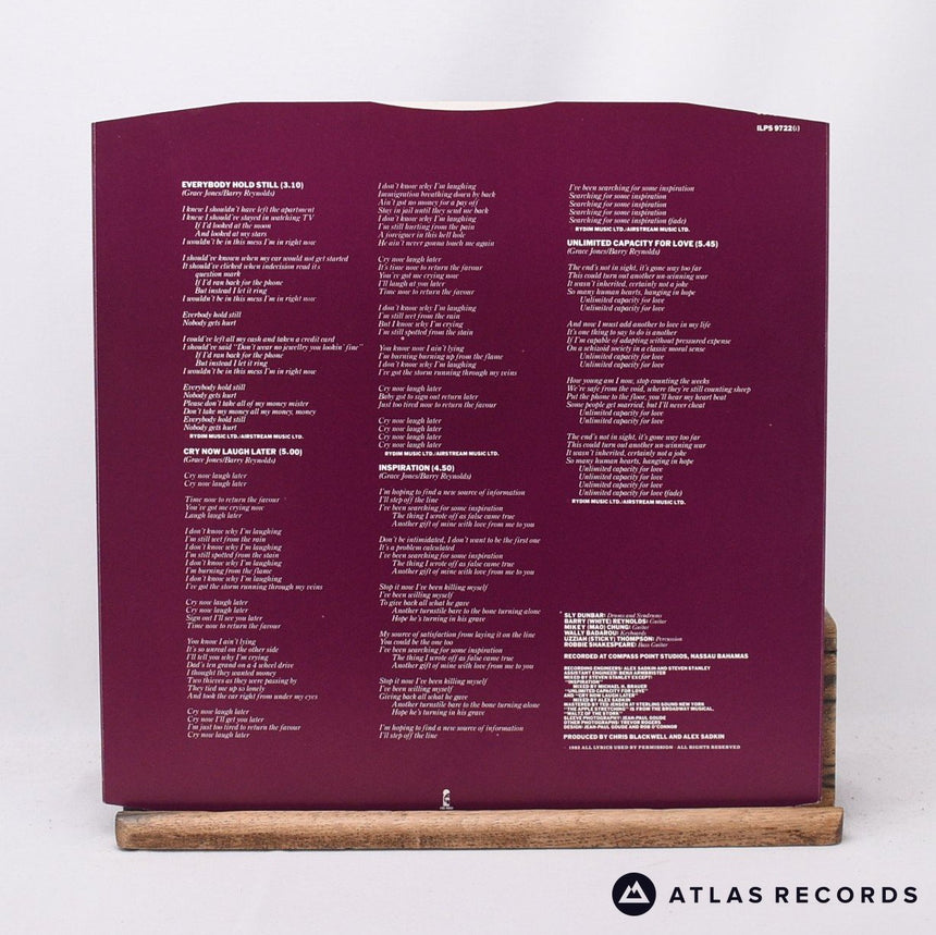 Grace Jones - Living My Life - LP Vinyl Record - EX/EX