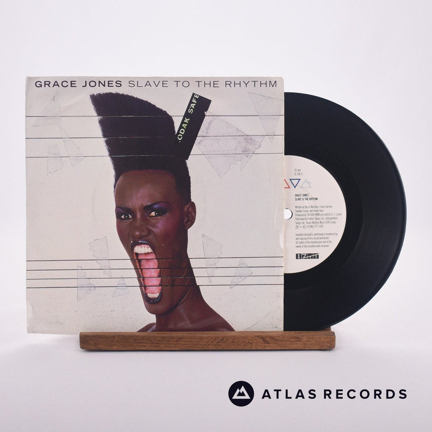 Grace Jones Slave To The Rhythm 7" Vinyl Record - Front Cover & Record