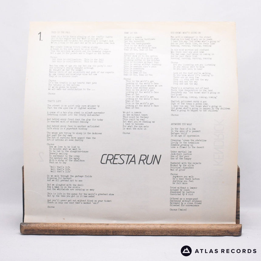 Graham Kendrick - Cresta Run - Lyric Sheet LP Vinyl Record - EX/VG+