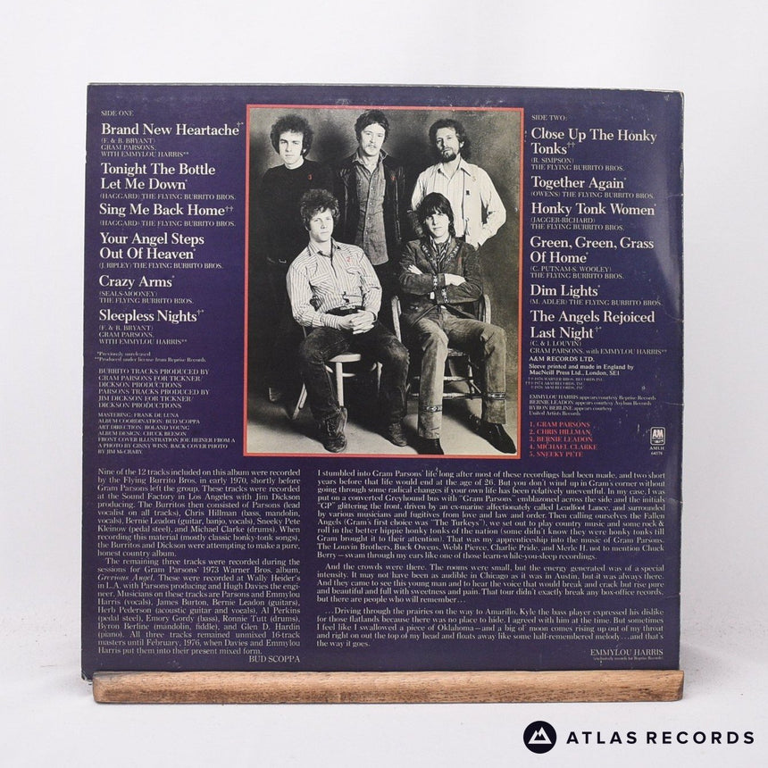 Gram Parsons - Sleepless Nights - LP Vinyl Record - VG+/EX