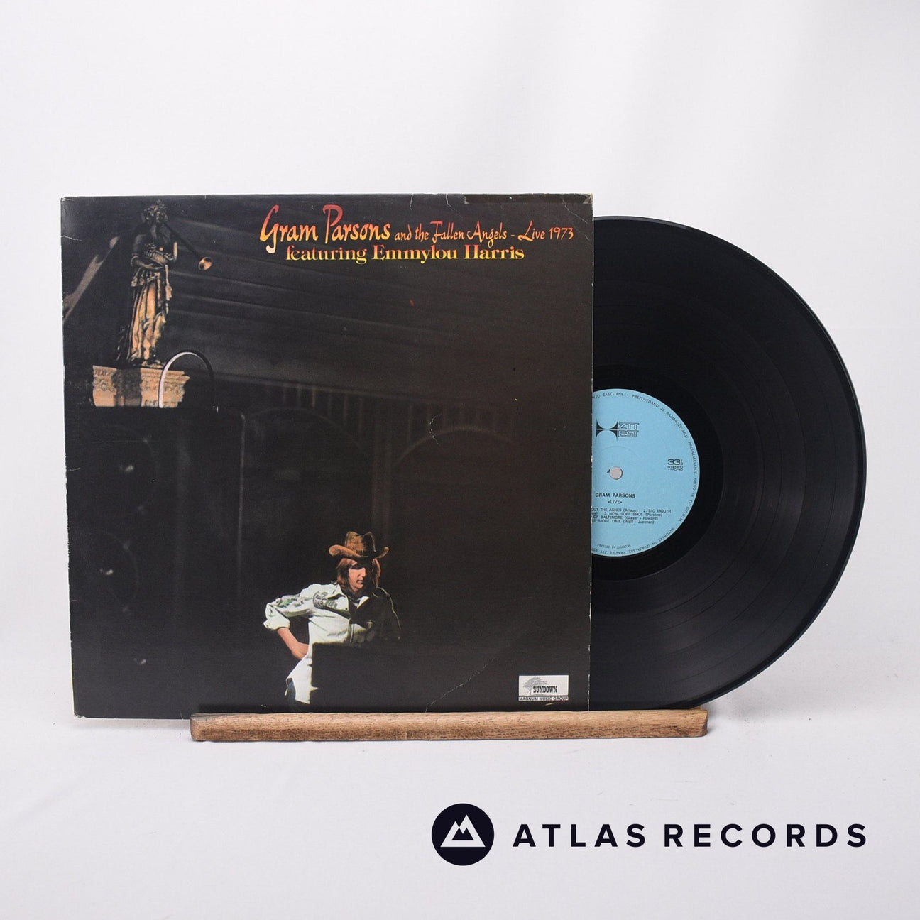 Gram Parsons & The Fallen Angels Live 1973 LP Vinyl Record - Front Cover & Record