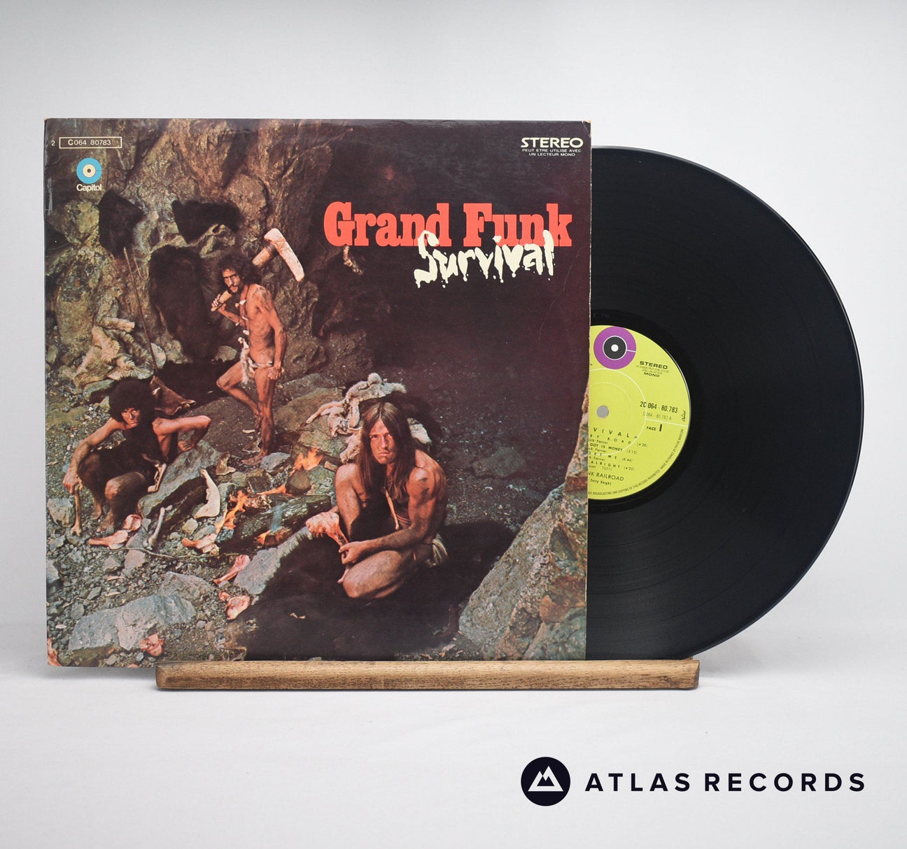 Grand Funk Railroad Survival LP Vinyl Record - Front Cover & Record