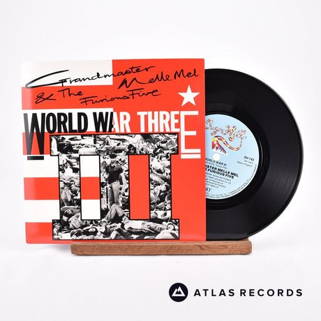 Grandmaster Melle Mel & The Furious Five World War III 7" Vinyl Record - Front Cover & Record
