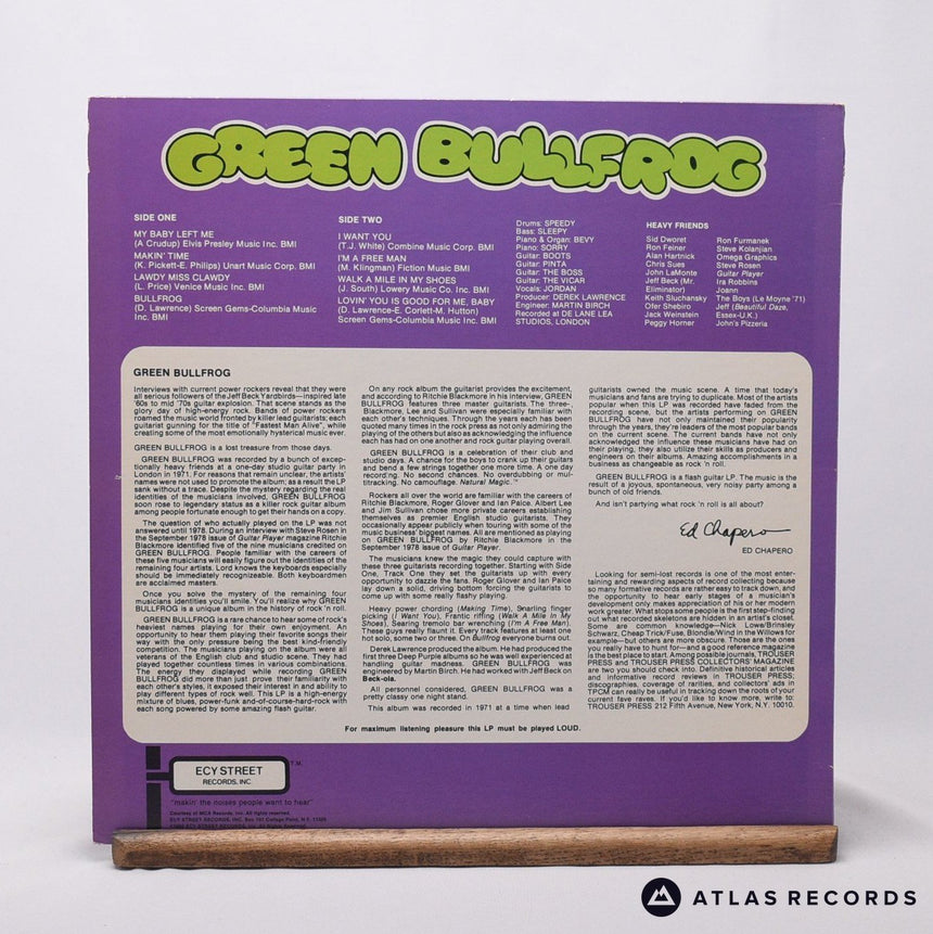 Green Bullfrog - Natural Magic - Reissue A-1 B-1 LP Vinyl Record - EX/VG+