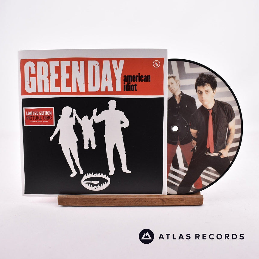 Green Day American Idiot 7" Vinyl Record - Front Cover & Record