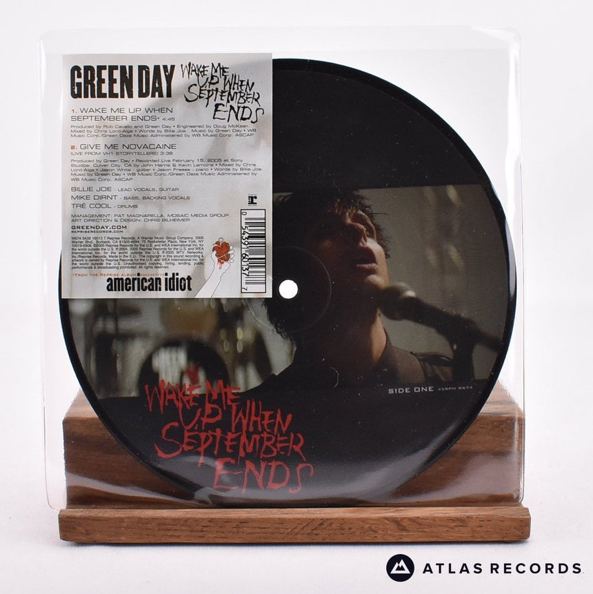 Green Day Wake Me Up When September Ends 7" Vinyl Record - Front Cover & Record