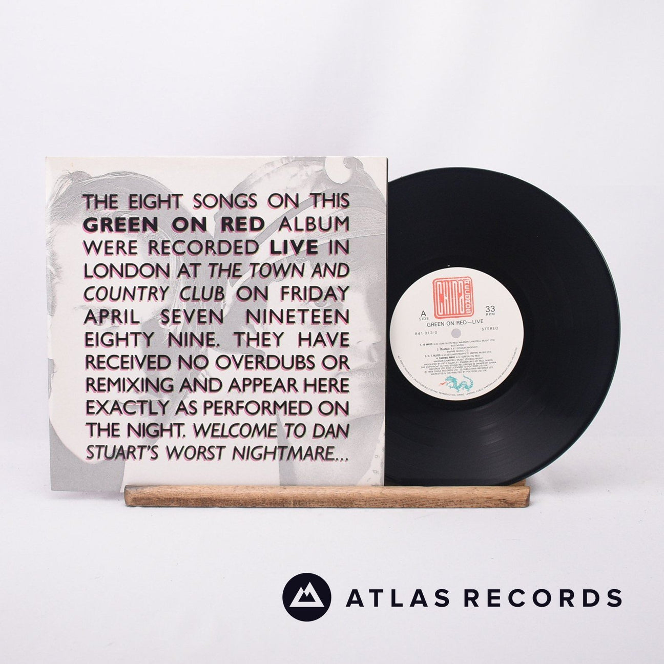 Green On Red Live LP10" Vinyl Record - Front Cover & Record