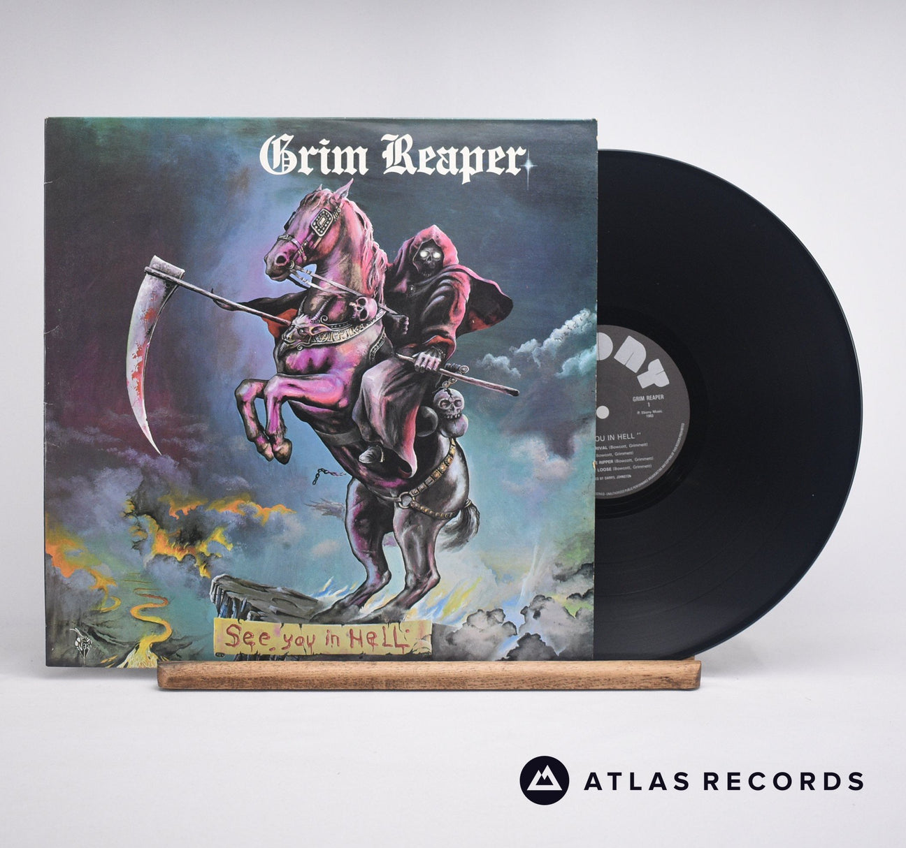 Grim Reaper See You In Hell LP Vinyl Record - Front Cover & Record