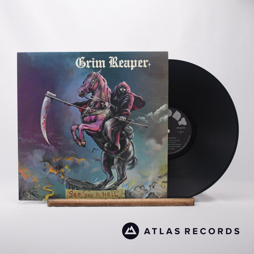 Grim Reaper See You In Hell LP Vinyl Record - Front Cover & Record