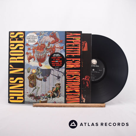 Guns N' Roses Appetite For Destruction LP Vinyl Record - Front Cover & Record