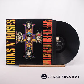 Guns N' Roses Appetite For Destruction LP Vinyl Record - Front Cover & Record