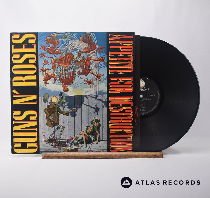 Guns N' Roses Appetite For Destruction LP Vinyl Record - Front Cover & Record