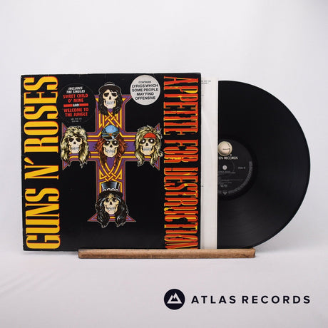 Guns N' Roses Appetite For Destruction LP Vinyl Record - Front Cover & Record