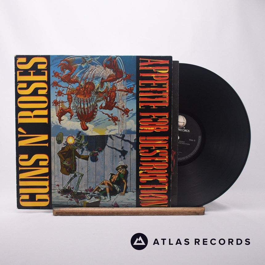 Guns N' Roses Appetite For Destruction LP Vinyl Record - Front Cover & Record