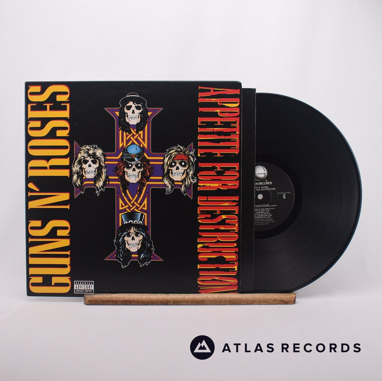 Guns N' Roses Appetite For Destruction LP Vinyl Record - Front Cover & Record