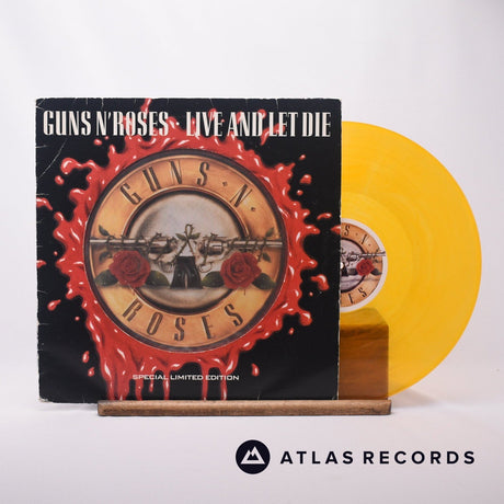 Guns N' Roses Live And Let Die 12" Vinyl Record - Front Cover & Record