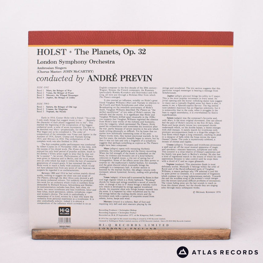 Gustav Holst - The Planets - Reissue 1/A 2/A LP Vinyl Record - EX/EX
