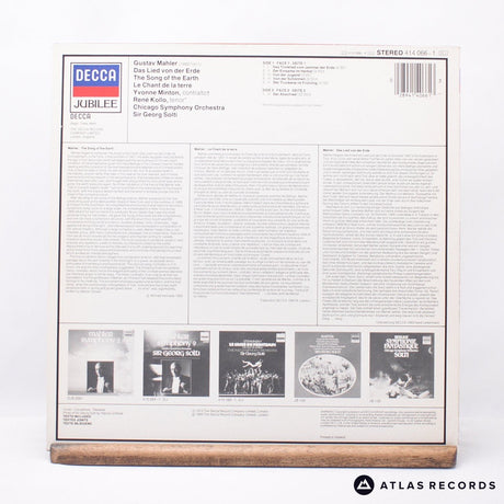 Gustav Mahler - Das Lied Von Der Erde - Lyric Sheet LP Vinyl Record - EX/NM