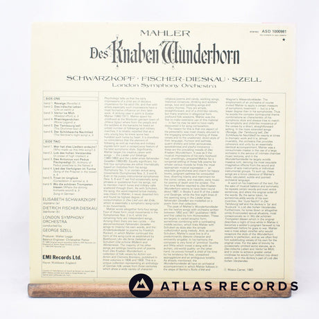 Gustav Mahler - Des Knaben Wunderhorn - LP Vinyl Record - VG+/EX