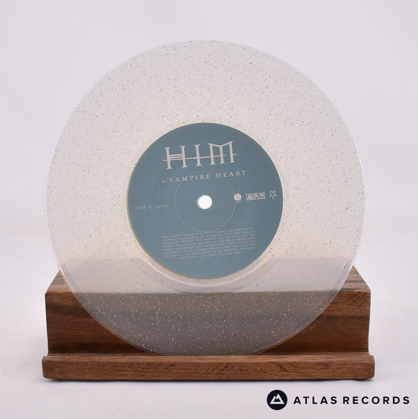 HIM - Vampire Heart - Clear W/ Glitter Etched 7" Vinyl Record - NM/NM