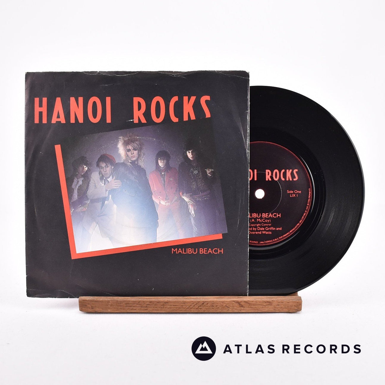 Hanoi Rocks Malibu Beach 7" Vinyl Record - Front Cover & Record