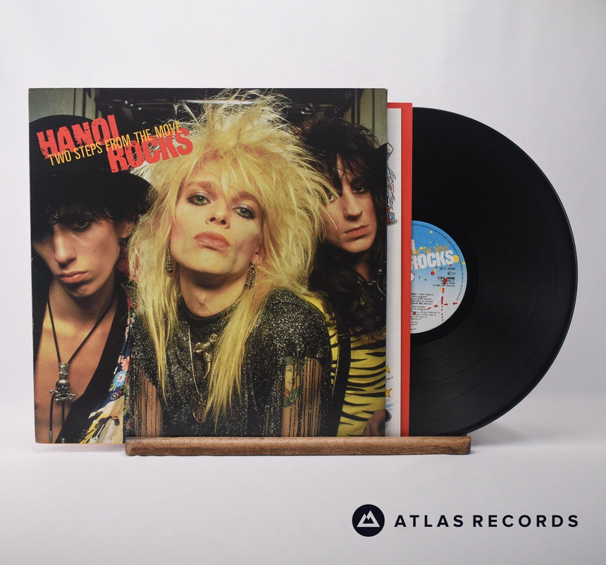 Hanoi Rocks Two Steps From The Move LP Vinyl Record - Front Cover & Record