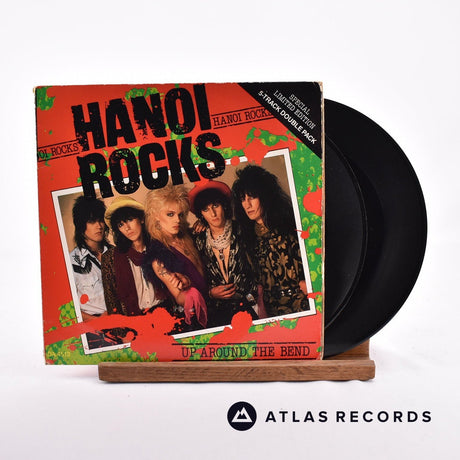 Hanoi Rocks Up Around The Bend 2 x 7" Vinyl Record - Front Cover & Record